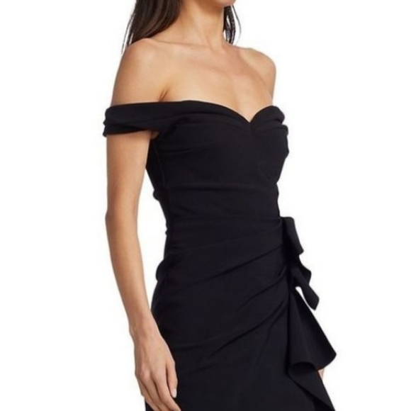 Chiara Boni La Petite Robe Radoslava Off The Shoulder Bodycon Gown Size 10 - Picture 6 of 11